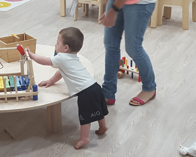 Harvey's first day at the centre